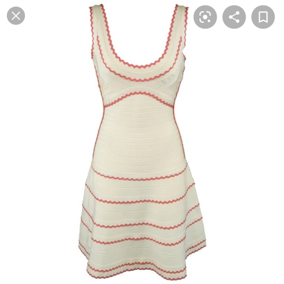 NEW Herve Leger Hanah Fit and Flare Dress … - Picture 8 of 10